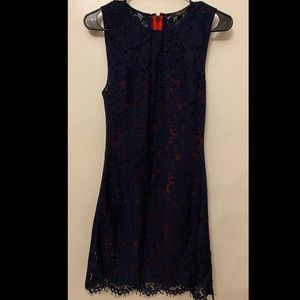 BCBG MAXAZRIA Sleeveless Lace Midi Dress